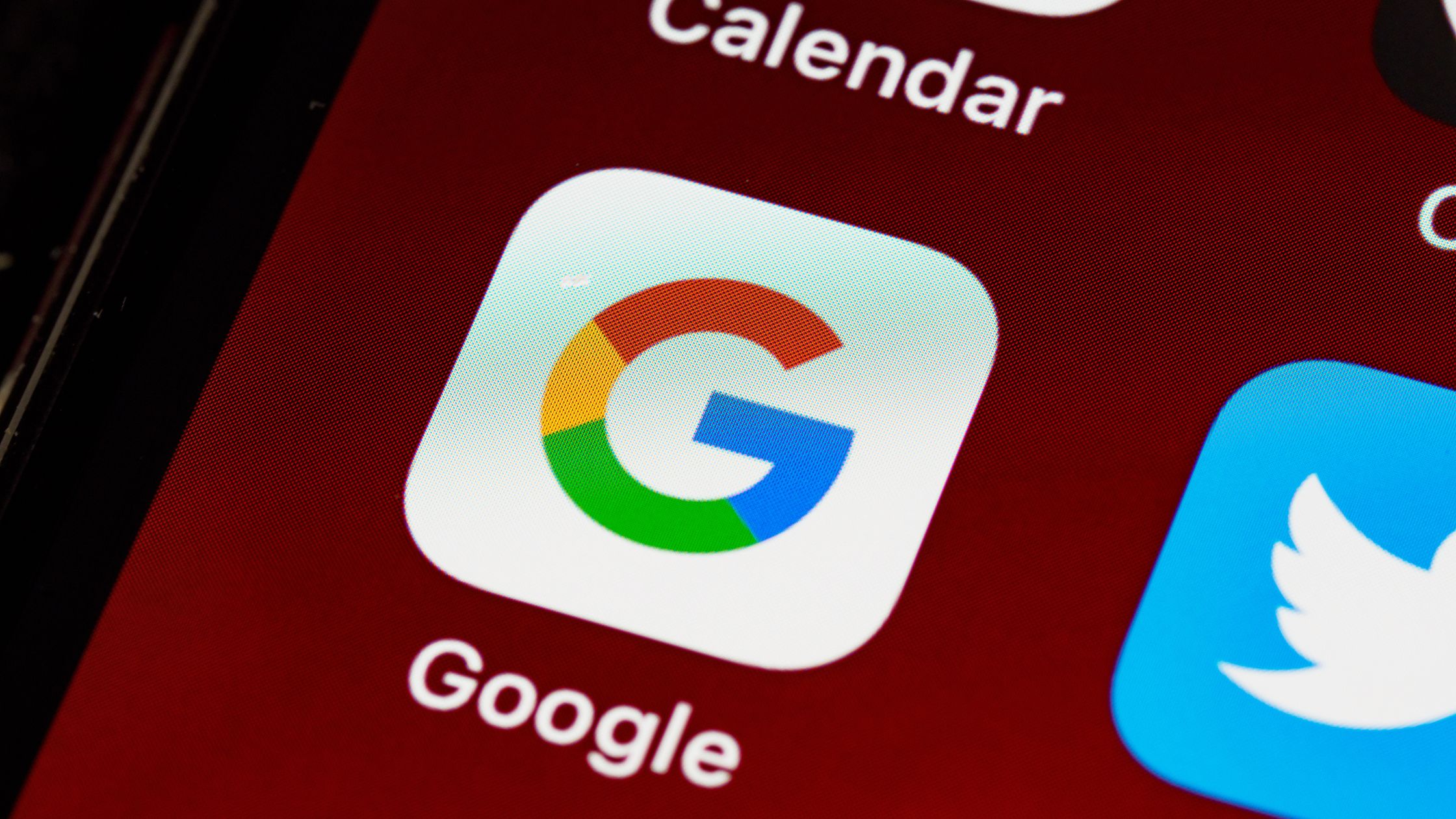 Photo of Google's app on a mobile device.