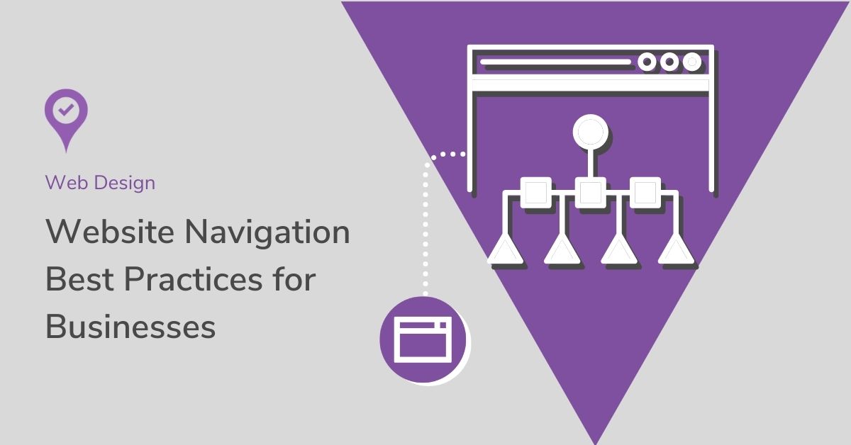 Graphic that reads website navigation best practices