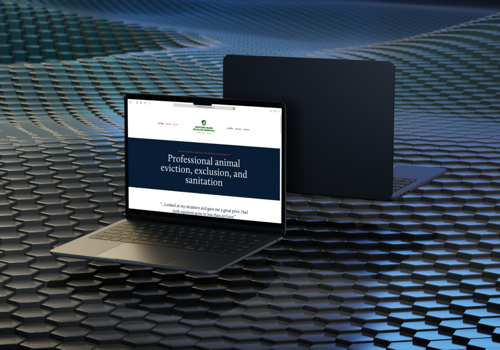 Graphic showing a laptop floating.
