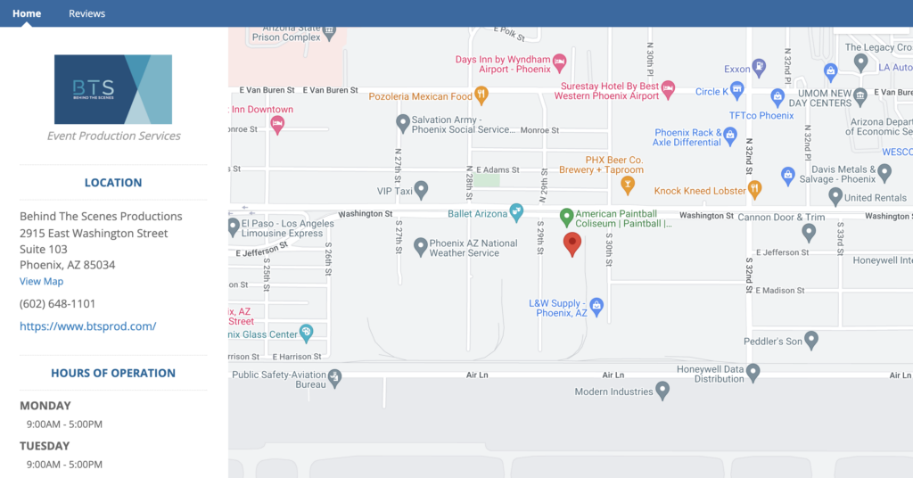 Business Directory that Includes Backlinks, Phots, & Reviews Screenshot of the business directory listing with The Local Marketer.