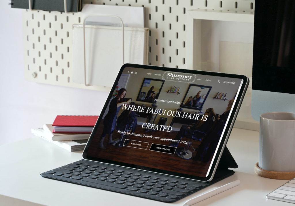 [Case Study] Web Design and Photography for Shimmer Hair Designs
