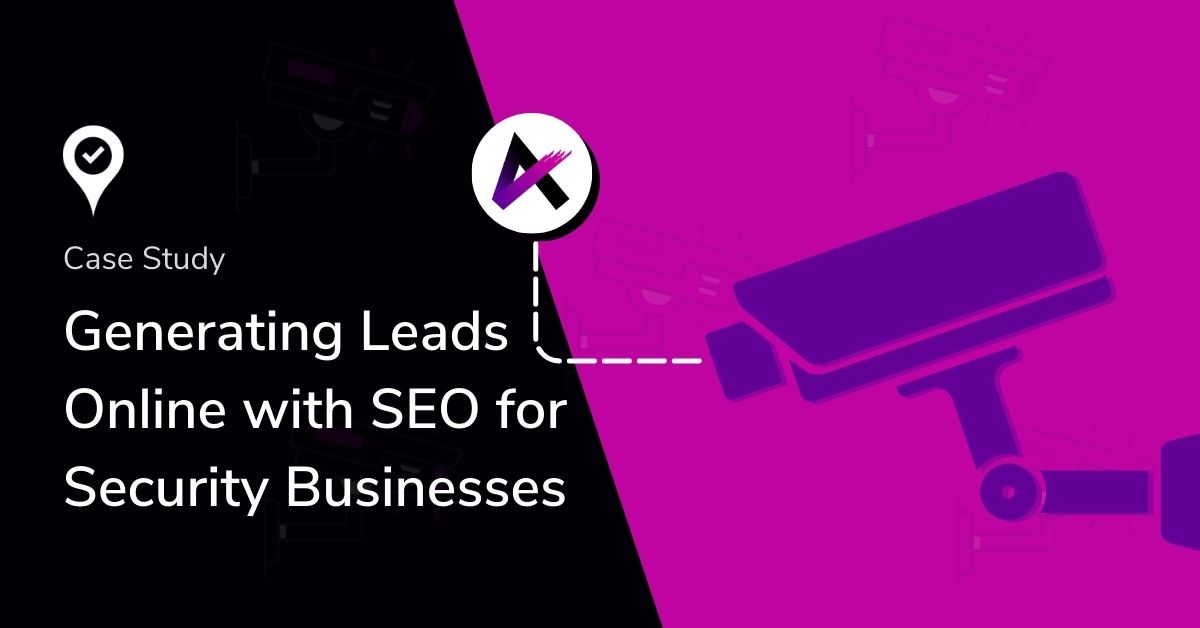 Graphic that reads SEO for security businesses